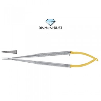 Diam-n-Dust™ Castroviejo Micro Needle Holder Straight - Delicate Stainless Steel, 18 cm - 7"